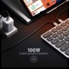 AXAGON Klawiatura HMC-KB-CRL USB-C 5Gbps z wieloportowy hub 9in1, SD/microSD, 3x USB-A, HDMI 4K/60Hz, PD 100W, Audio, Cyrillic l